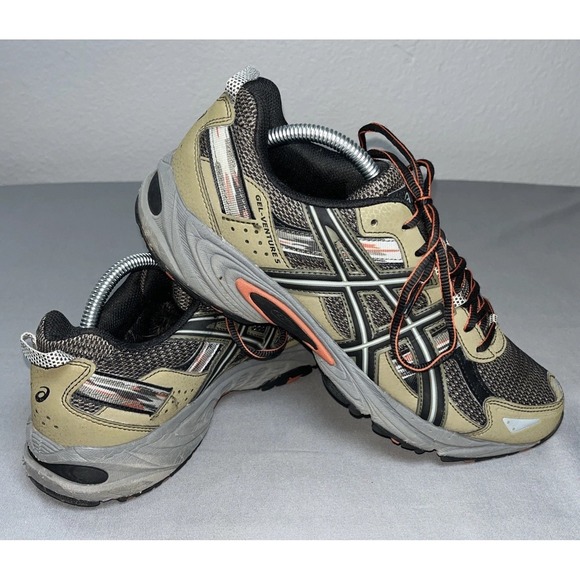 ASICS GEL-Venture‎ 5 Trail Running Shoes Men\'s Size 9 Olive Green Orange T5N3N main image 9